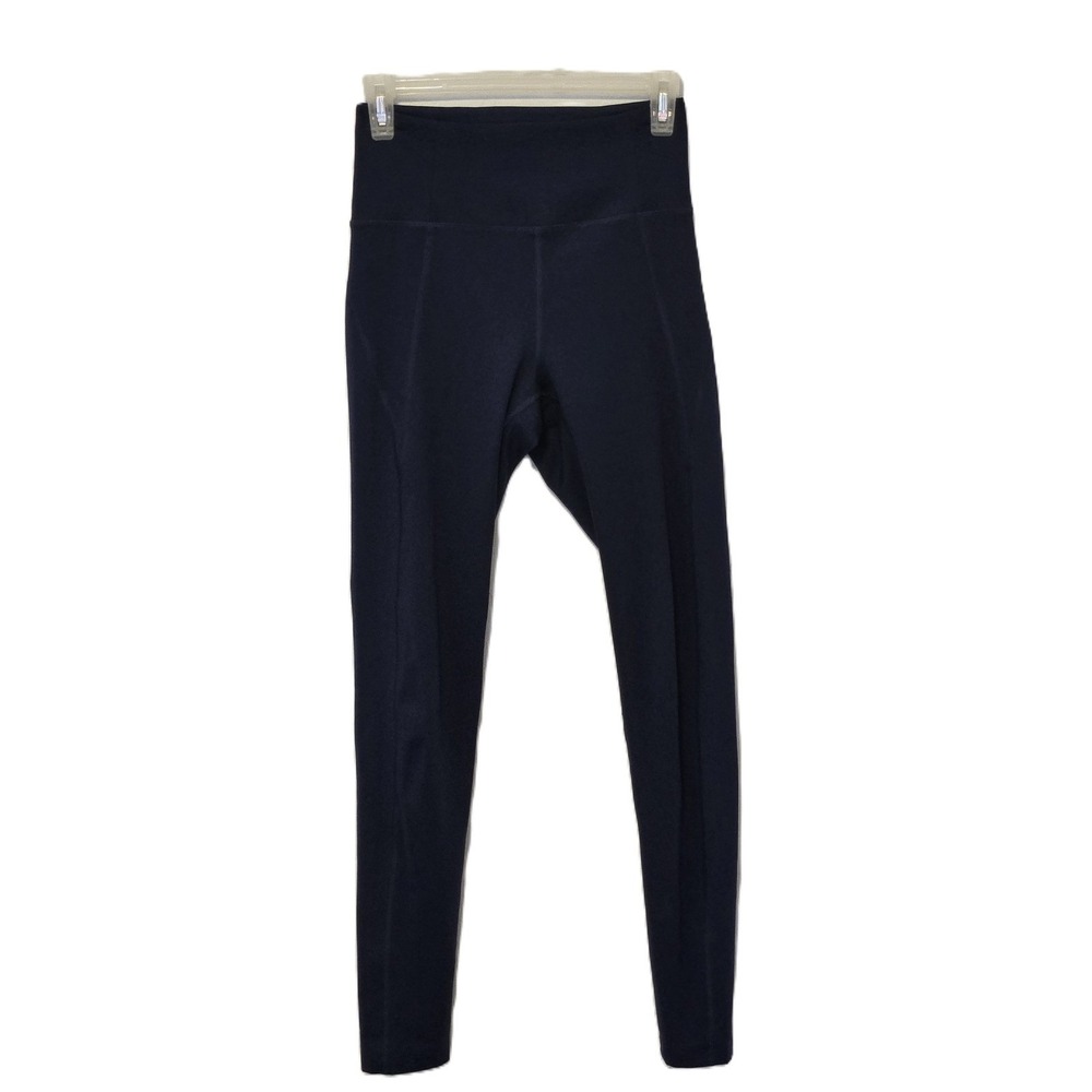 Girlfriend Collective Navy Blue High Rise Full Length Leggings - Size S - Picture 2 of 7